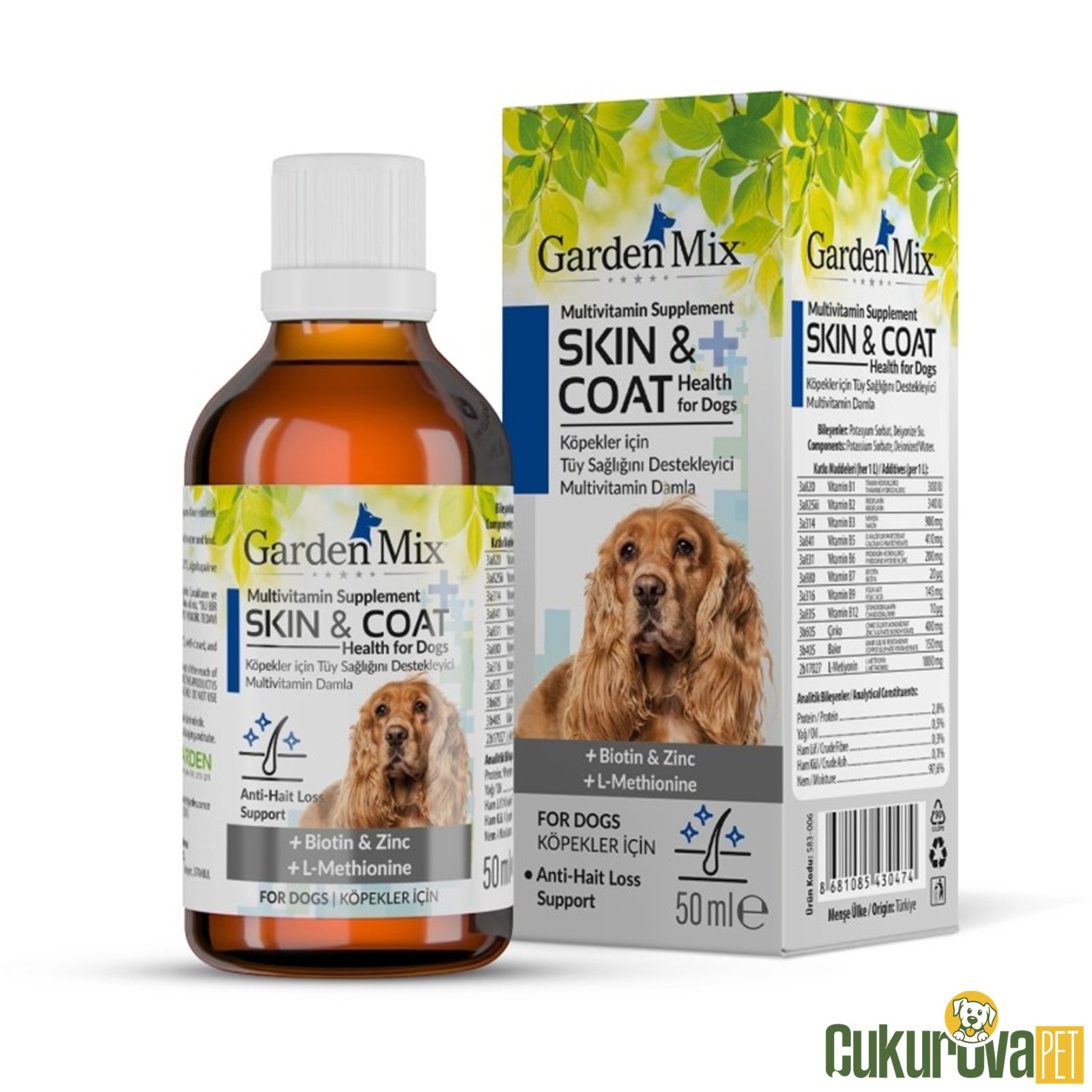 GardenMix Skin & Coat Köpek Tüy Sağlığı Damlası 50 Ml