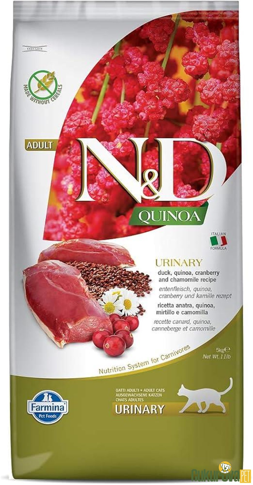 N&D Quinoa Urinary Ördekli Yetişkin Kedi Maması 5 Kg