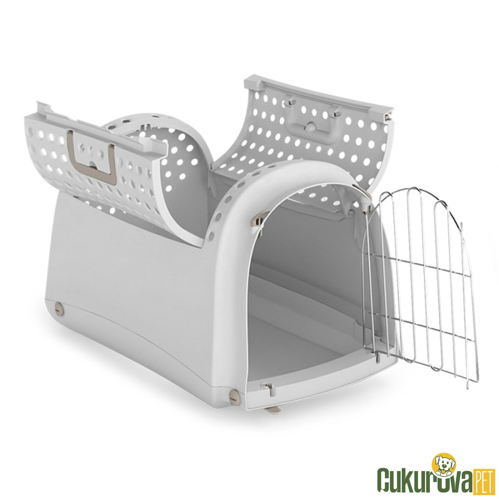 Imac Linus Cabrio Kedi & Köpek Taşıma Kafesi - Gri - 50 x 32 x 34.5 Cm