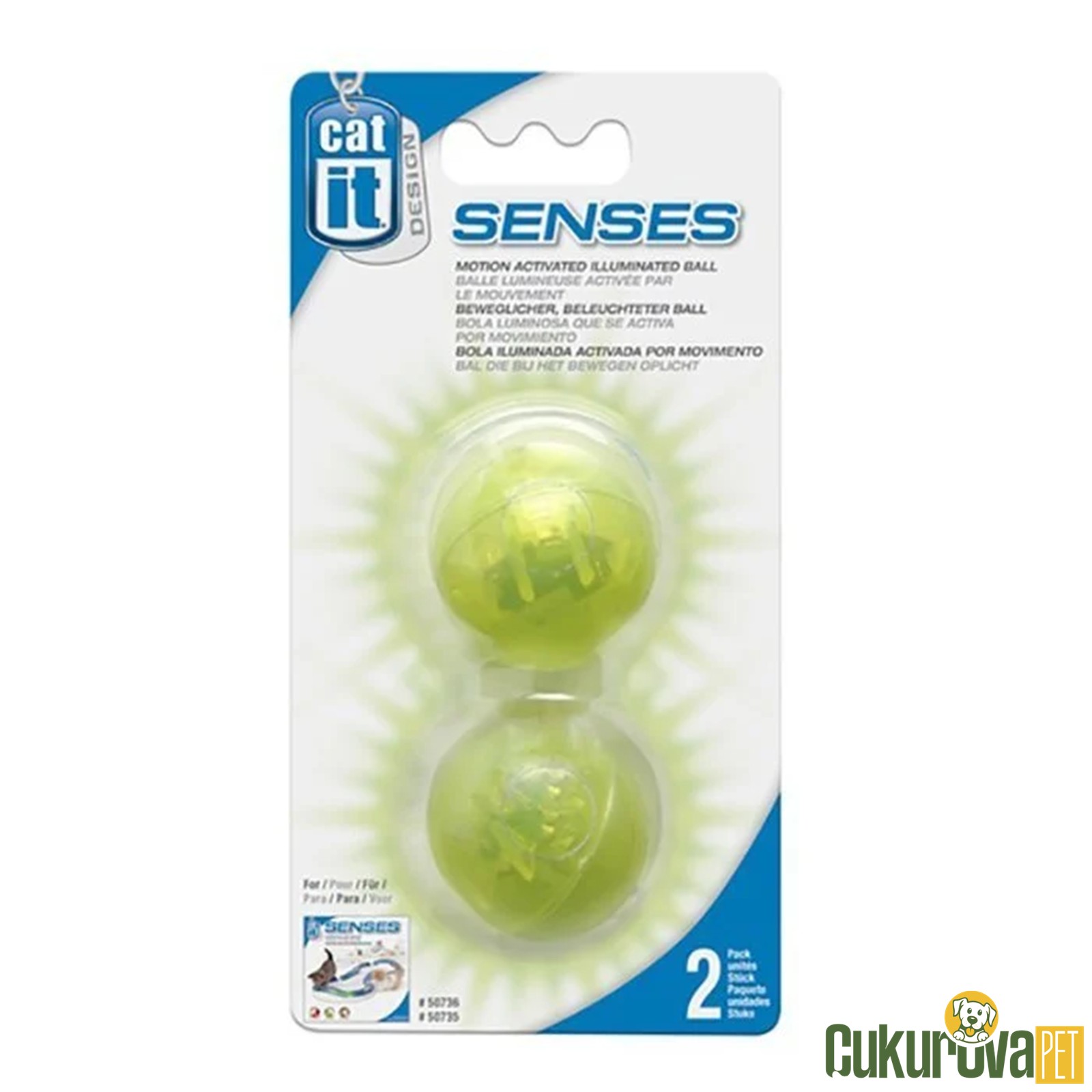 Catit Kedi̇ler İçi̇n Hareketli̇ Işıklı Top 2'li̇