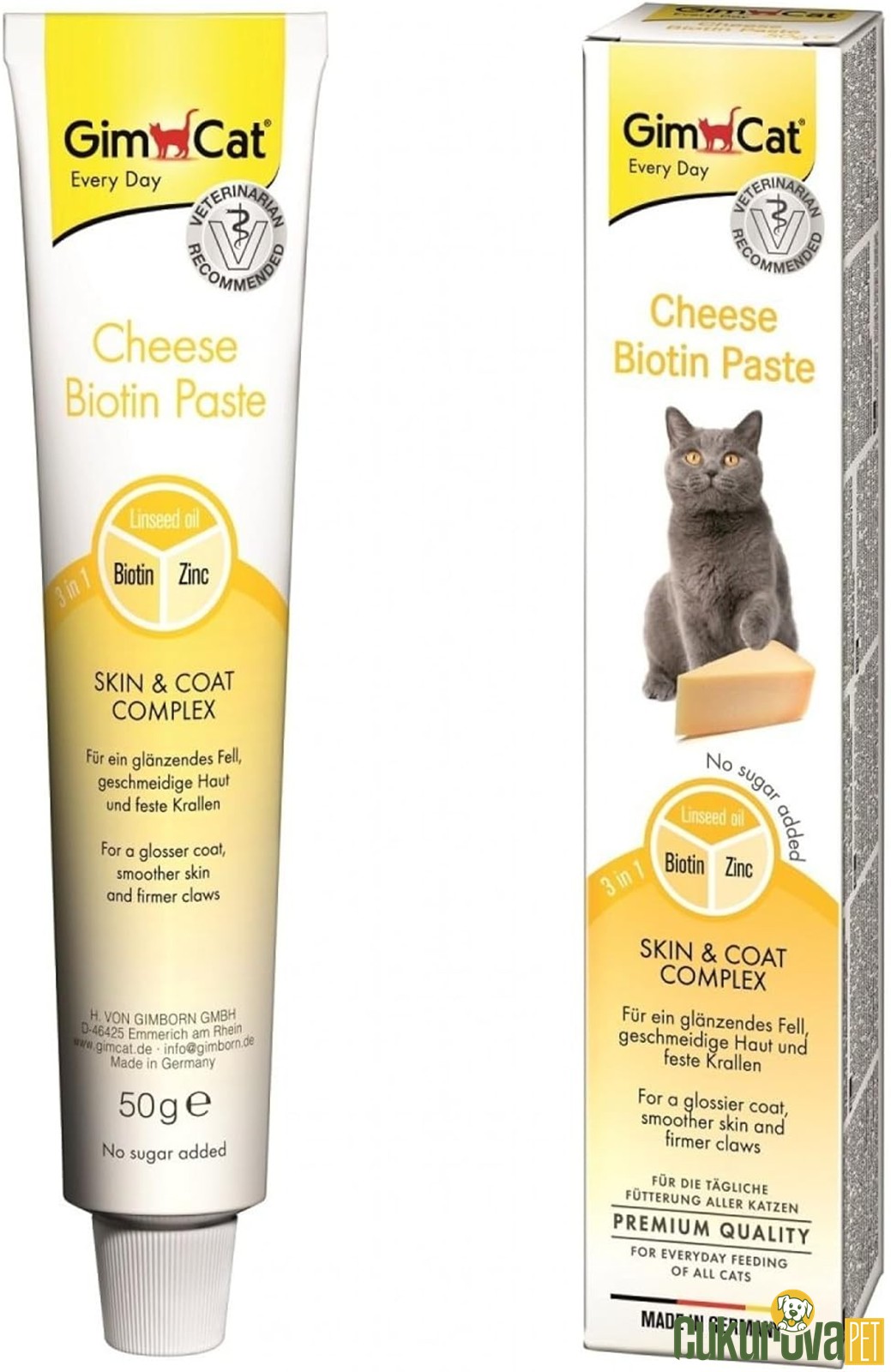 Gimcat Peyni̇r & Bi̇yoti̇n Tüy Ve Deri̇ Sağlığı Destekleyici Kedi Macunu 50 Gr