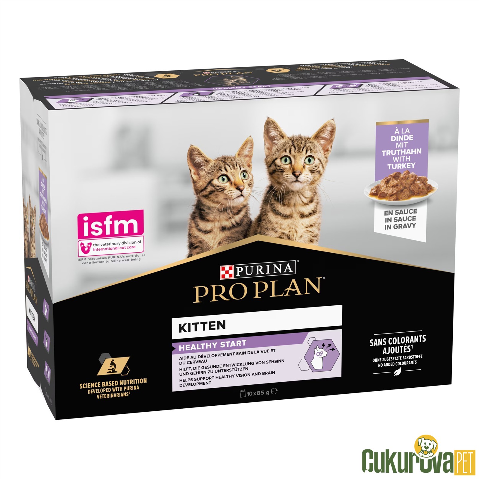 Pro Plan Pouch Sos İçi̇nde Hi̇ndi̇li̇ Yavru Kedi̇ Yaş Maması 85 Gr 10'lu