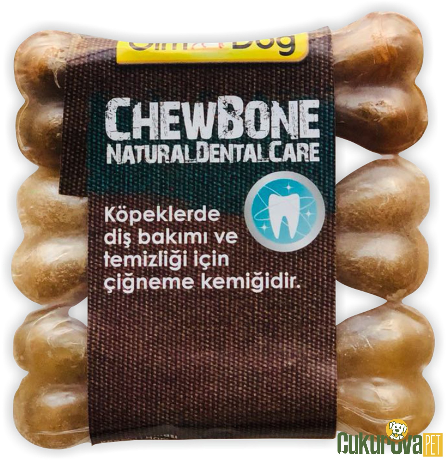 Gimdog Chewbone Press Ödül Kemiği Naturel 3'lü  - 9 Cm