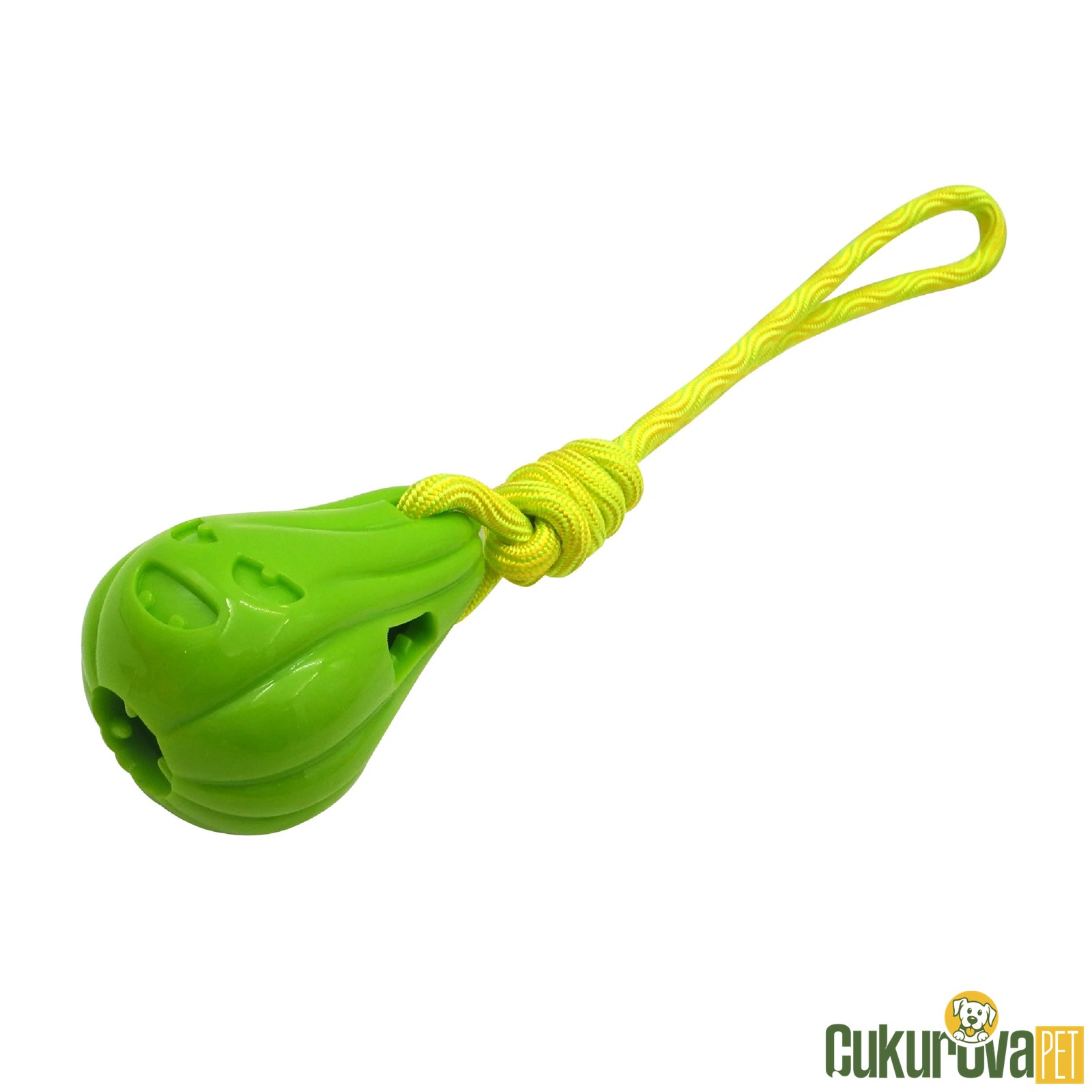Gimdog Bal Kabağı Şeklinde Çekiştirmeli Köpek Oyuncağı Yeşil