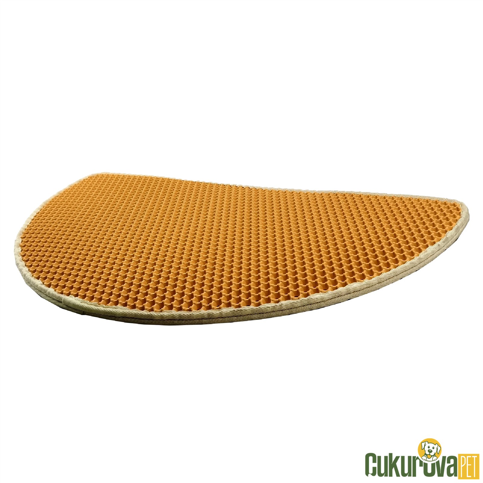 Gimcat Güneş Şeklinde Elekli Kedi Kum Paspası Turuncu - 65 x 38 Cm