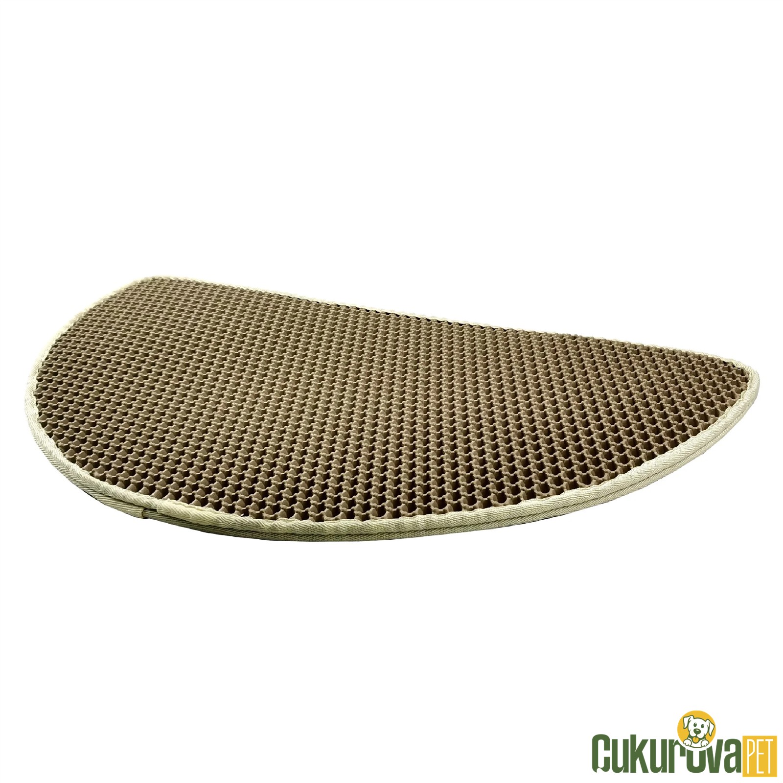 Gimcat Güneş Şeklinde Elekli Kedi Kumu Paspası Kahverengi - 65 x 38 Cm