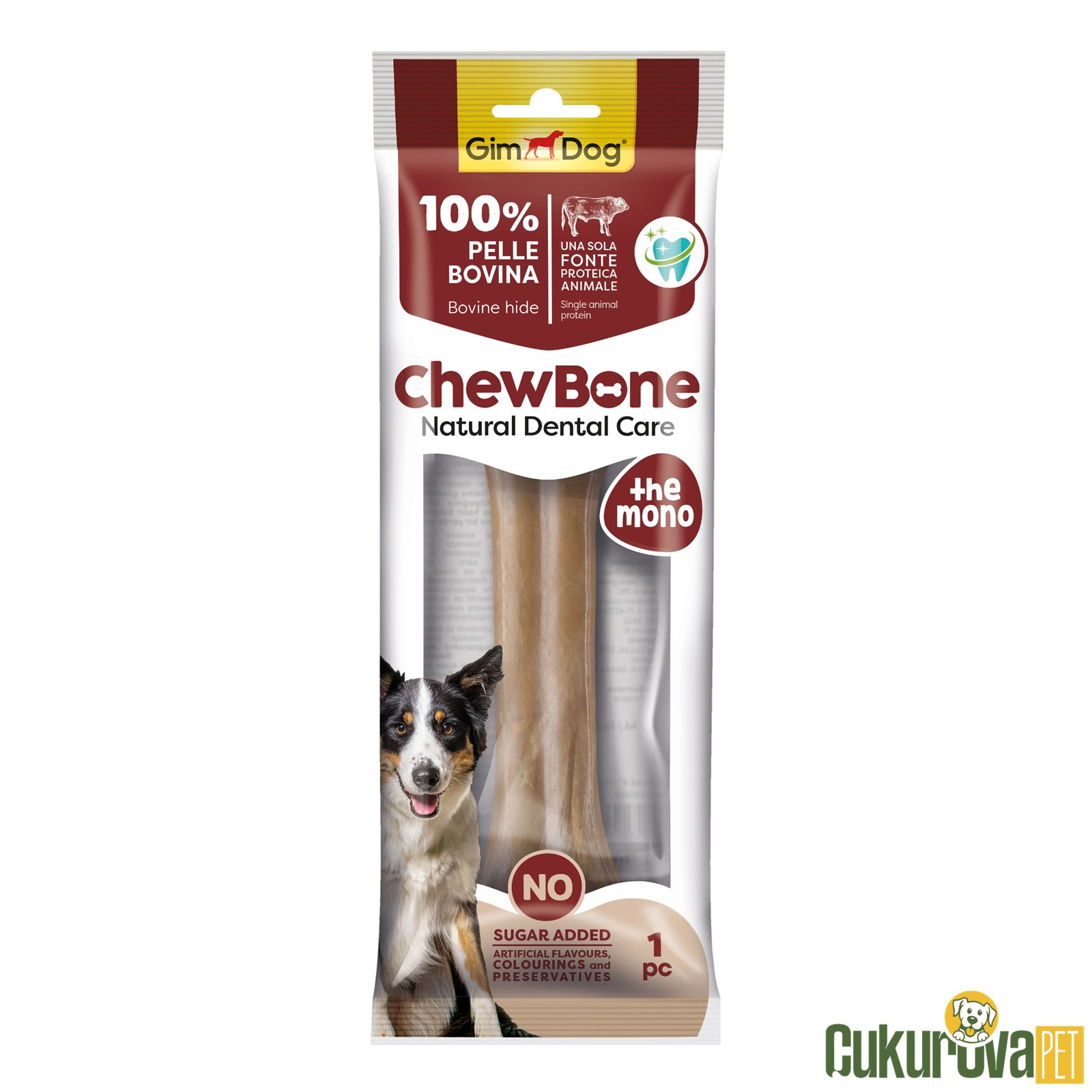 Gimdog Chew Bones Press Çiğneme Kemiği Naturel 20 Cm - 150 Gr