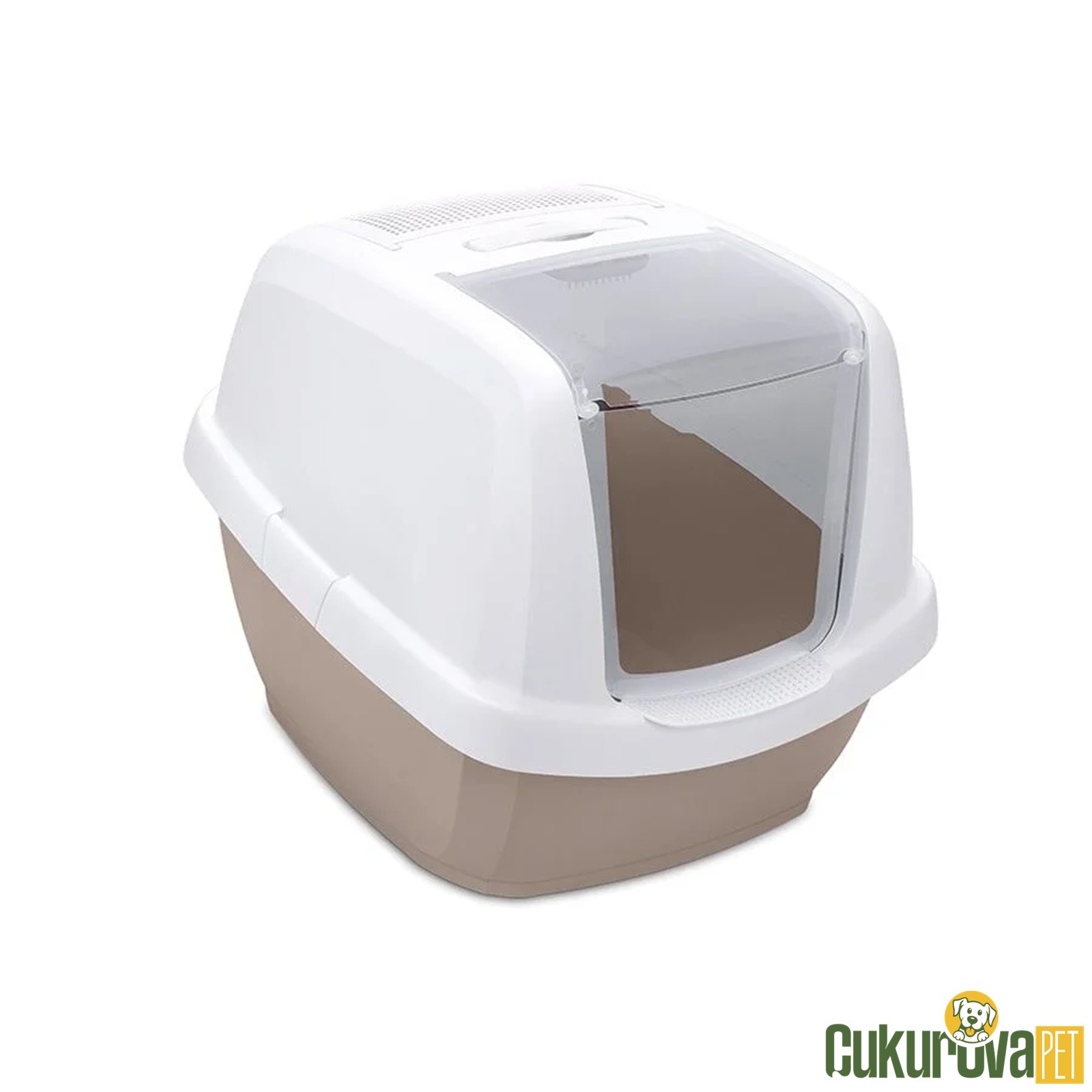 Imac Maddy Junior Kapalı Kedi Tuvaleti - Bej / Beyaz - 57 x 43 x 41 Cm