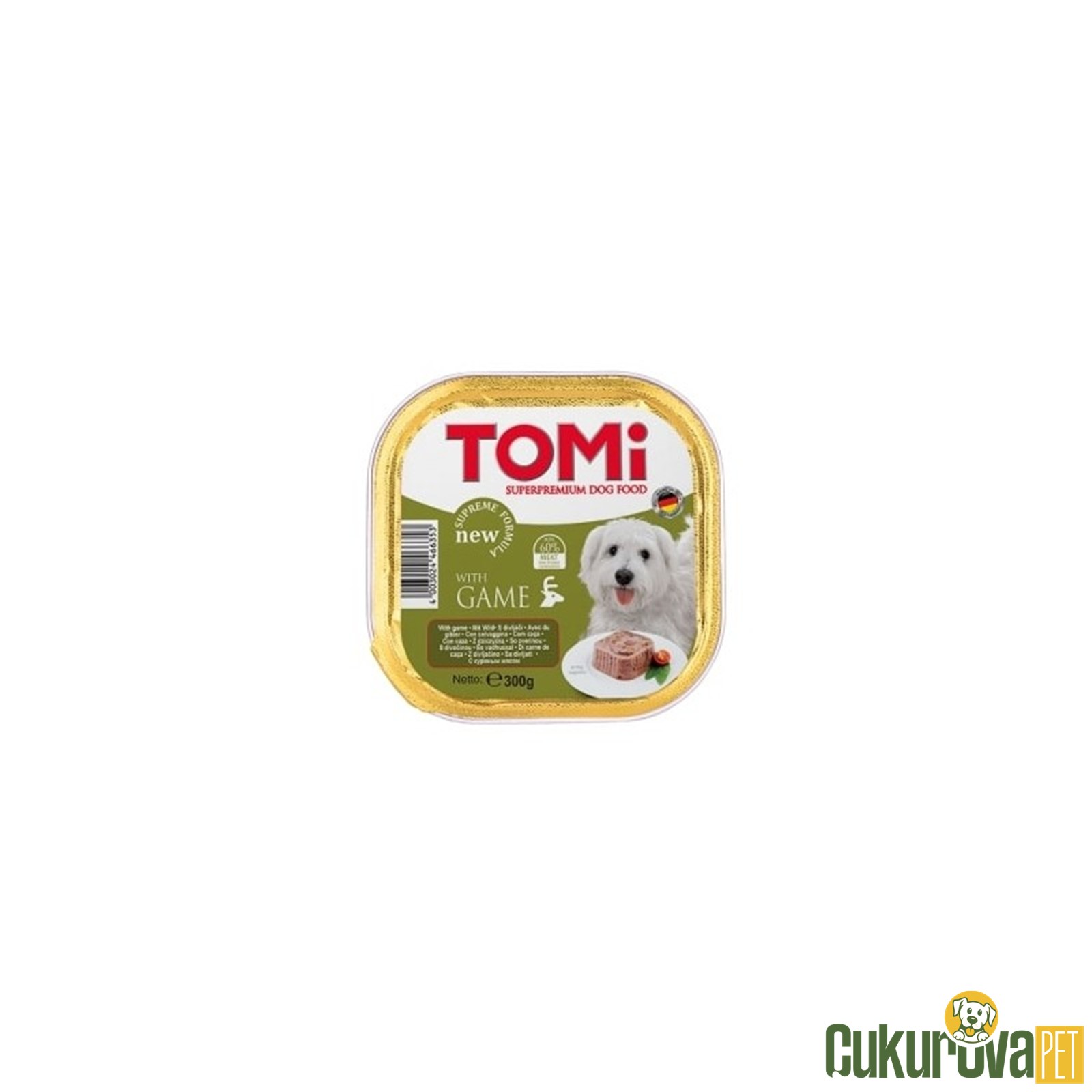 Tomi Pate Yaban Hayvanlı Yetişki̇n Köpek Konservesi̇ 300 Gr