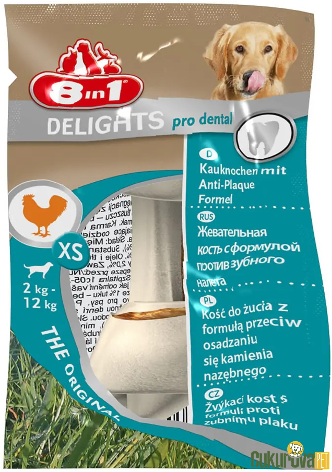 8 In 1 Delights Dental Köpek Kemi̇k Ödülü 12 Gr