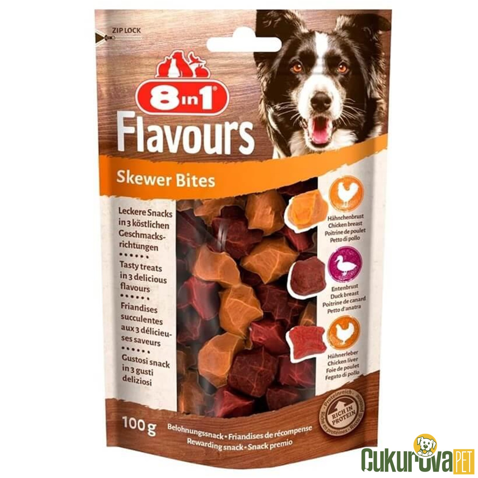 8 In 1 Flavours Skewer Bites Köpek Ödülü 100 Gr