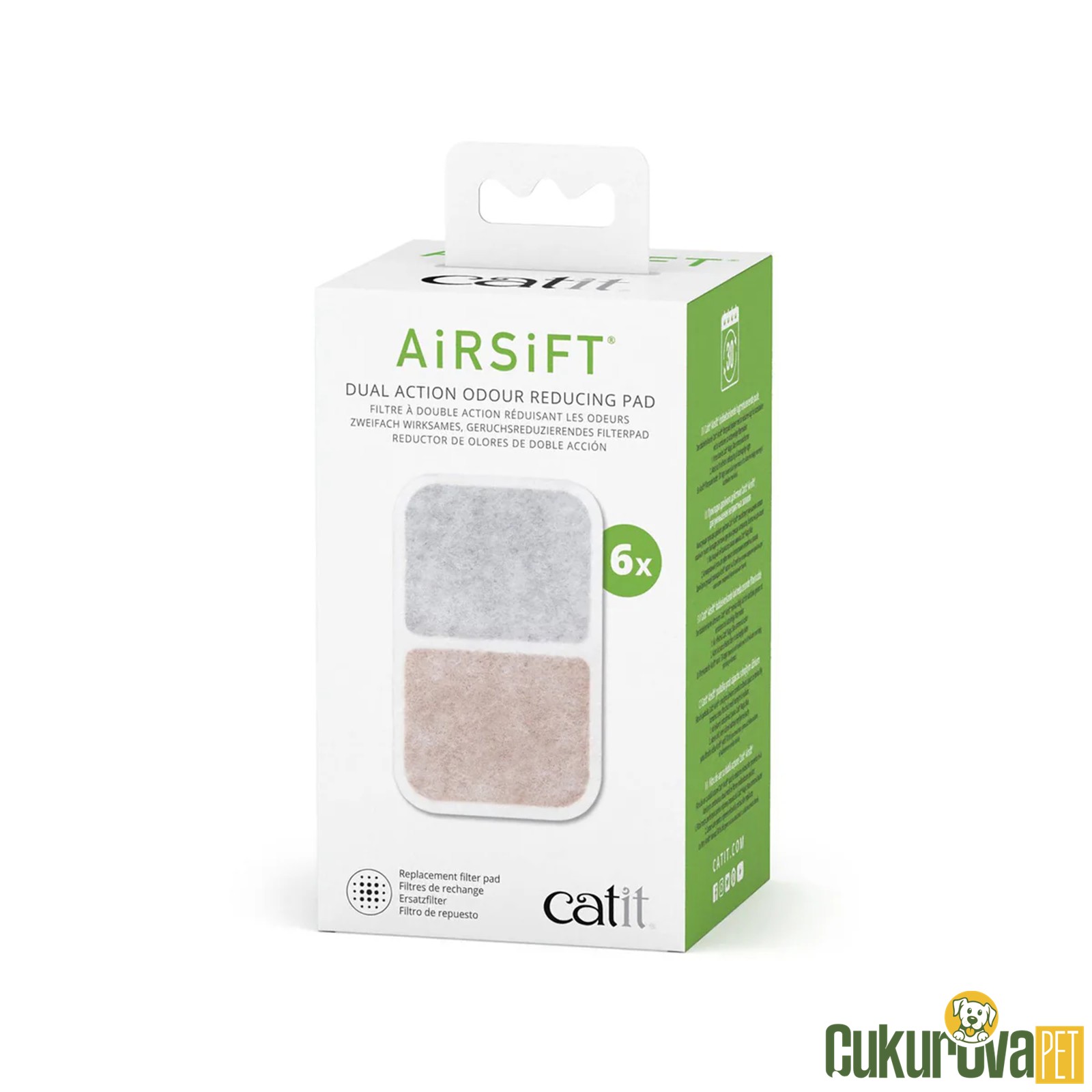 Catit AirSift Kedi Tuvalet Filtresi Ped 6 Adet