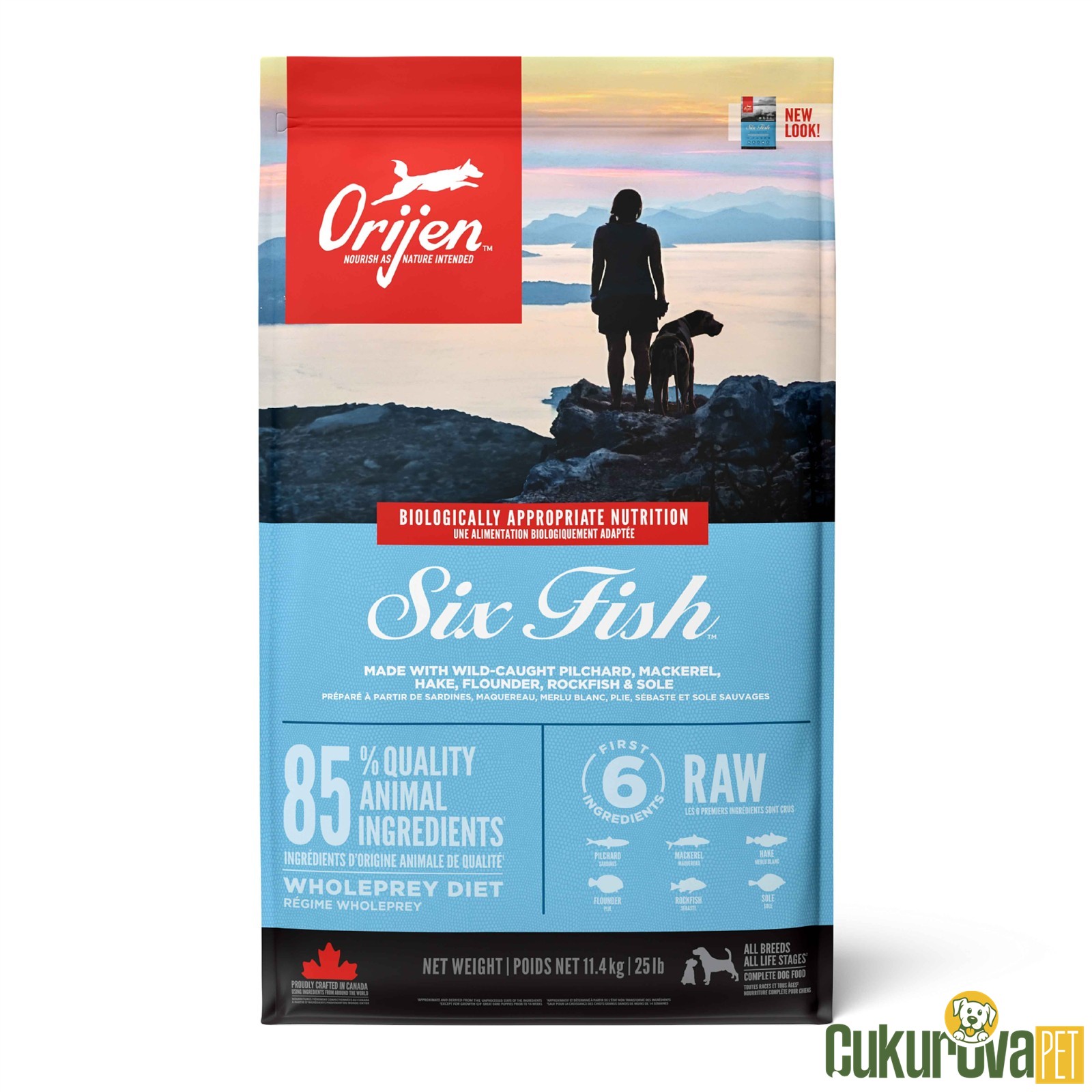 Orijen Six Fish Tüm Yaşam Evreleri İçin Köpek Maması 11.4 Kg