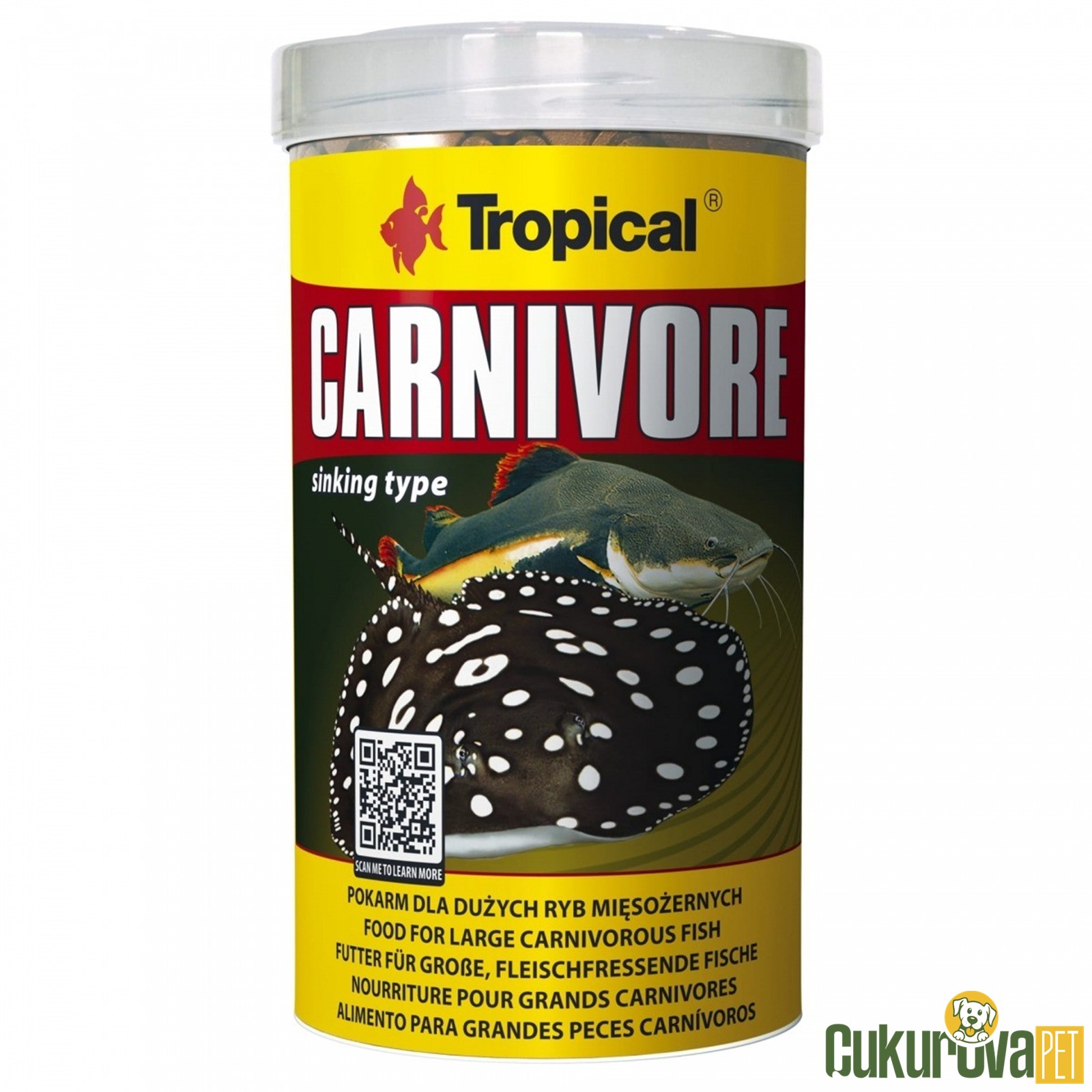 Tropical Carnivore Granül Yem 1000 Ml - 600 Gr