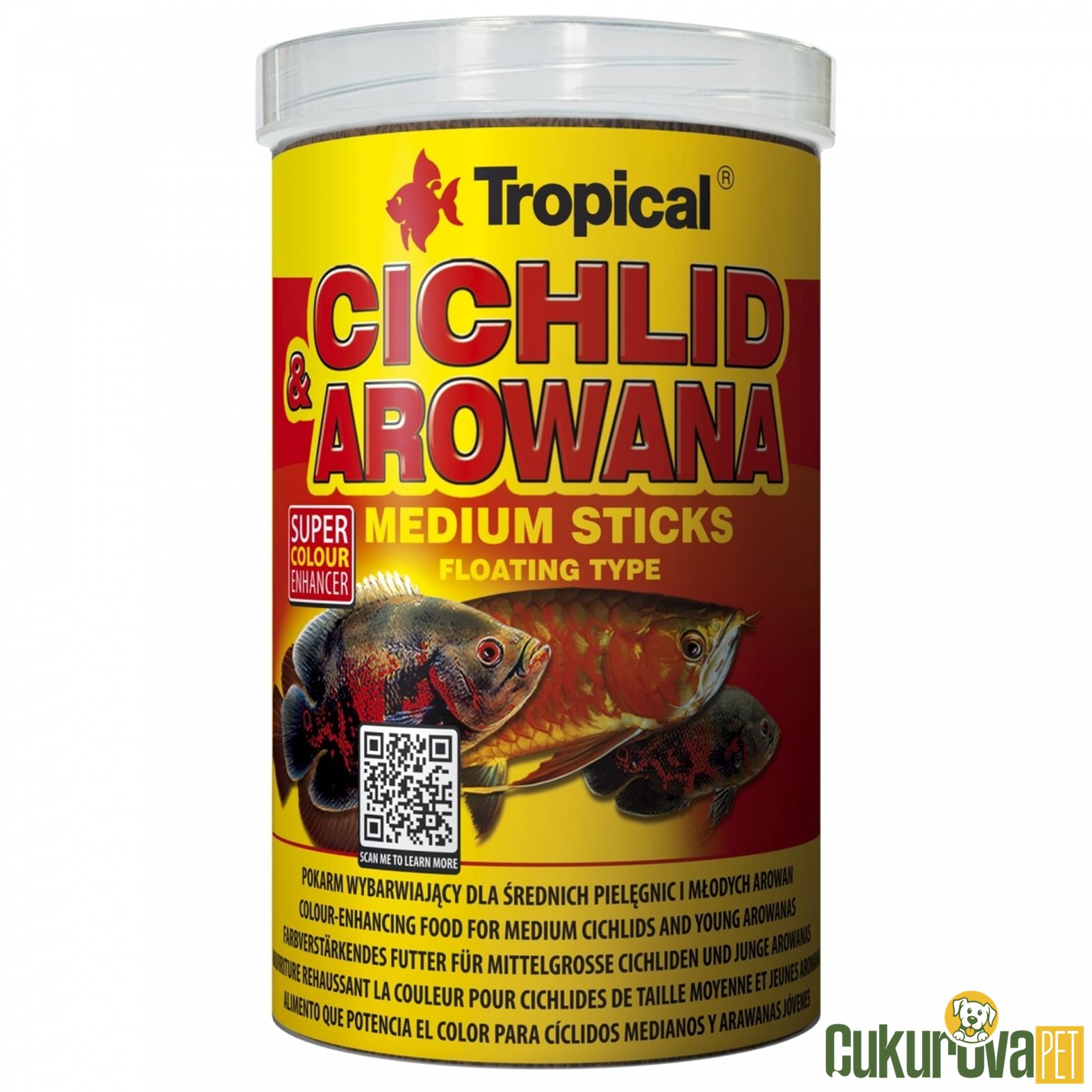 Tropical Cichlid&Arowana Medium Sticks Stick Yem 1000 Ml - 360 Gr