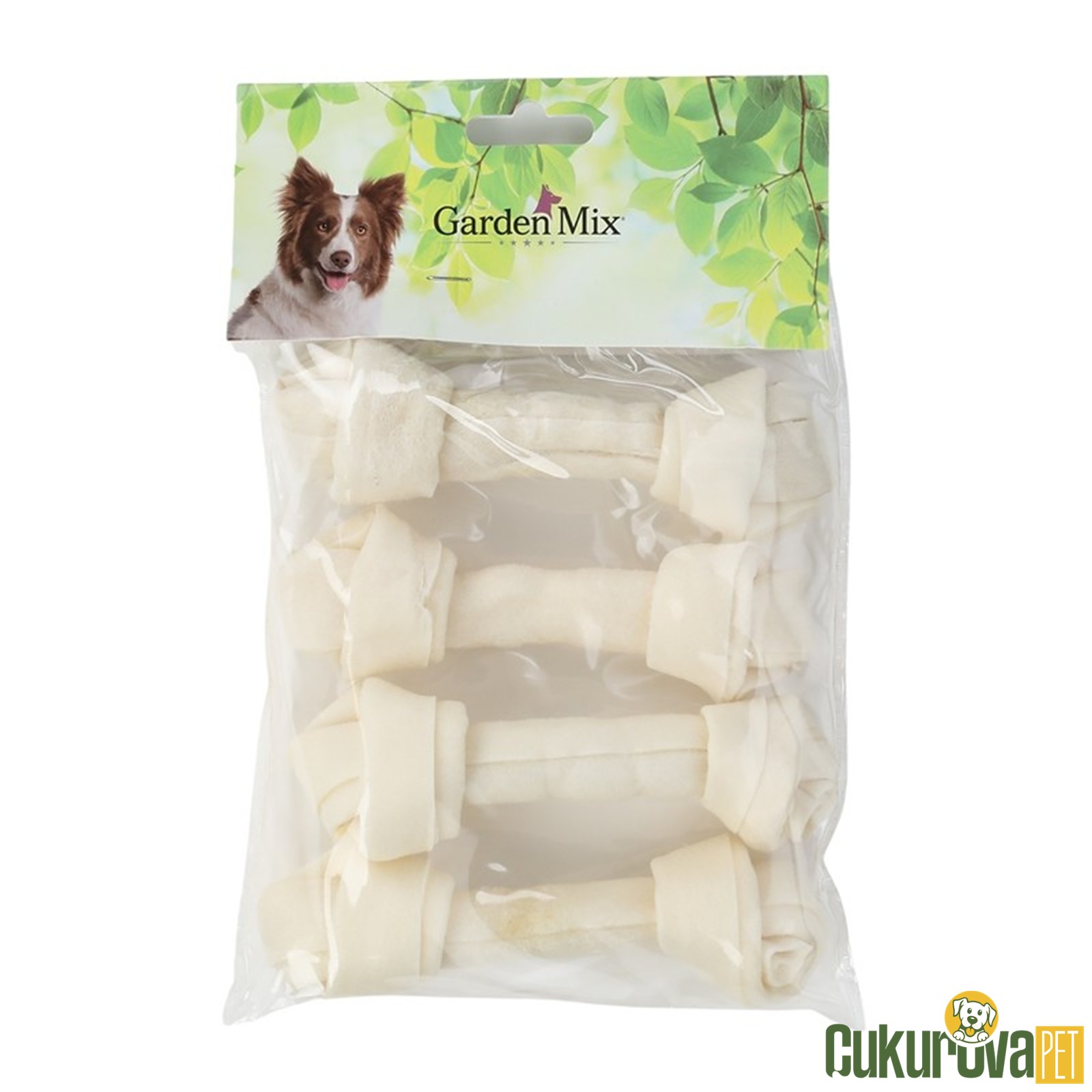 GardenMix Düğümlü Köpek Ödül Kemiği 4 Adet - 13 Cm