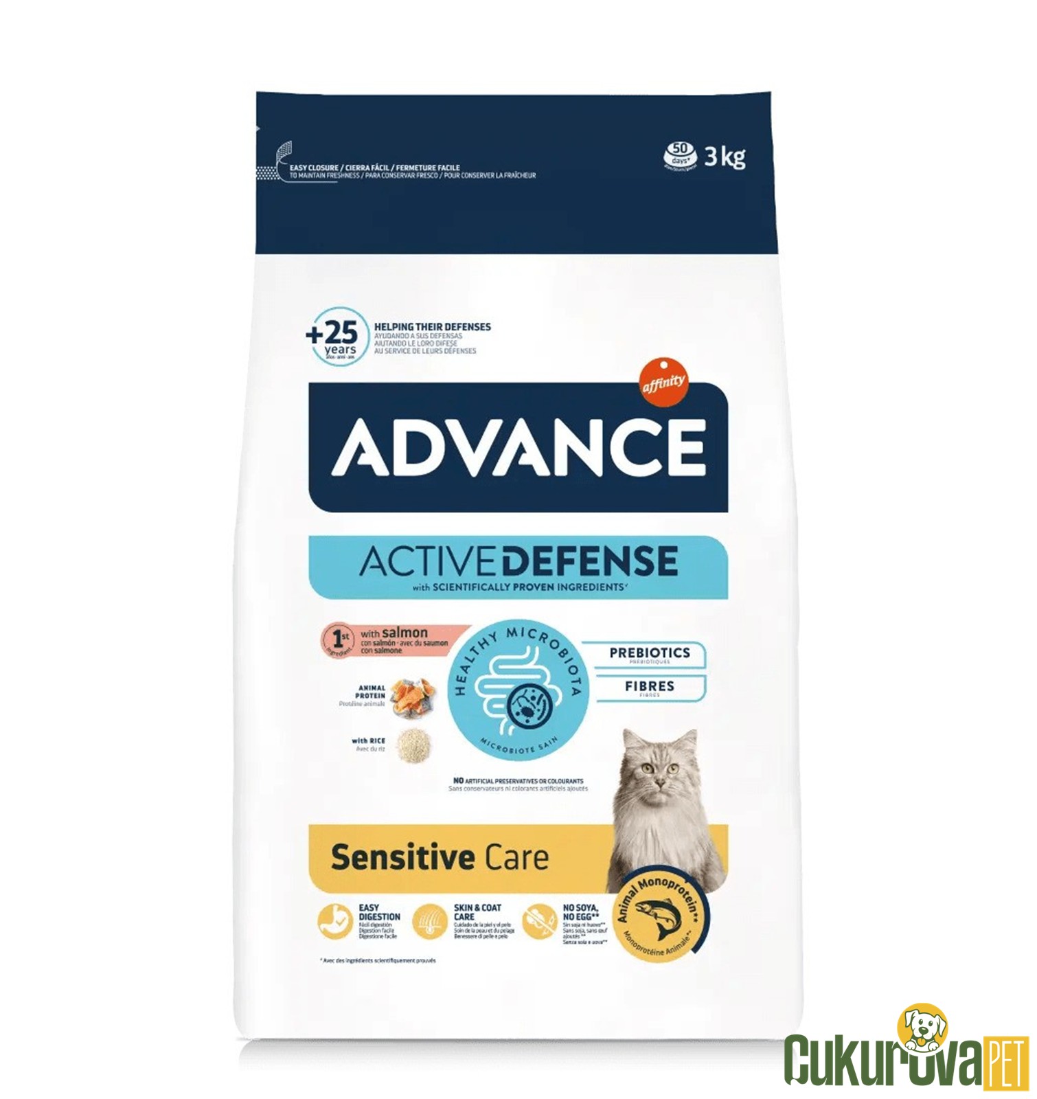 Advance Sensitive Care Somonlu Yetişkin Kedi Maması 3 Kg