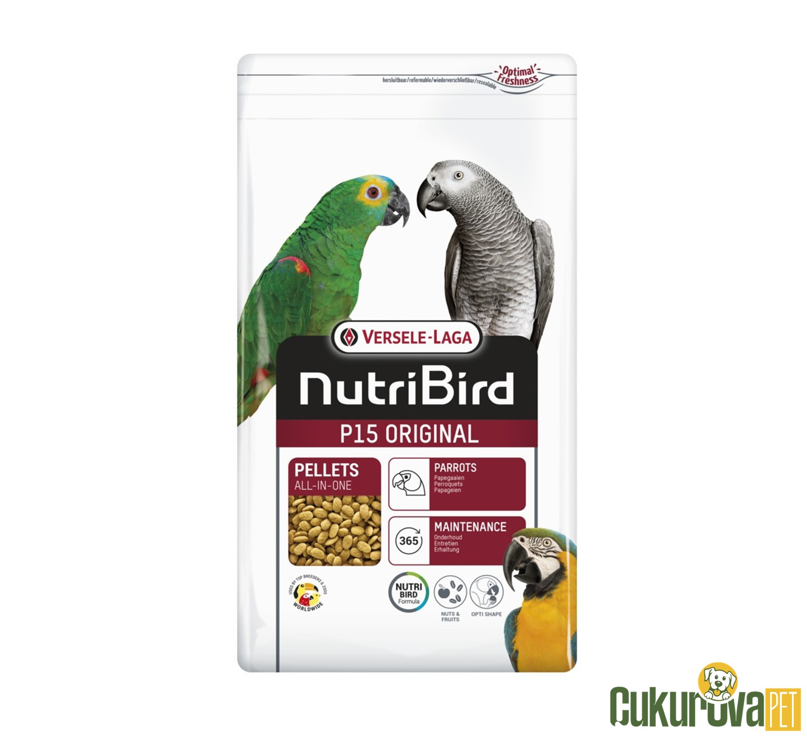 Versele Laga NutriBird P15 Pellets Original Papağan Yemi 1 Kg