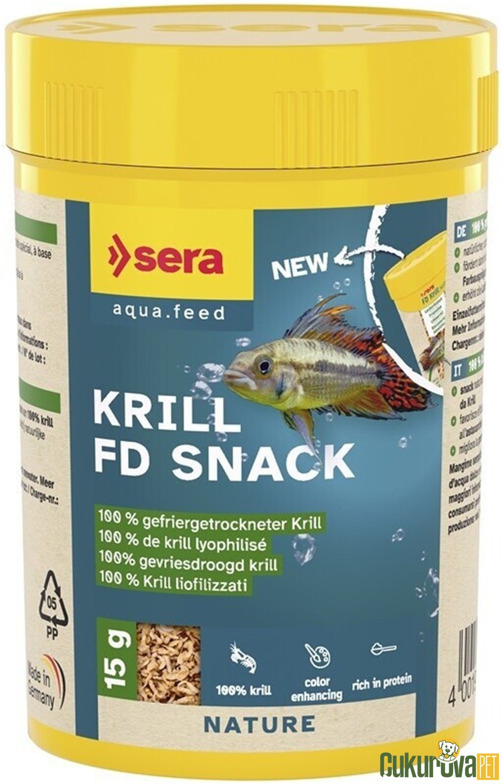 Sera Krill Fd Snack Nature Granül Yem 100 Ml - 15 Gr