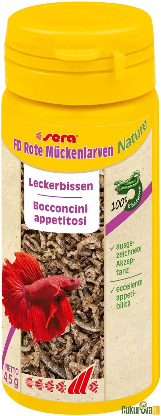 Sera Fd Rote Mückenlarven Nature Kurutulmuş Yem 50 Ml - 4.5 Gr