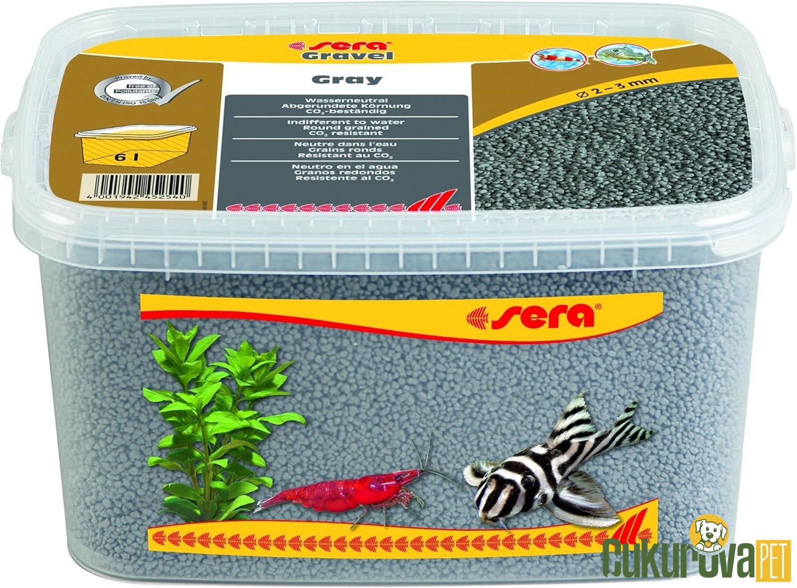 Sera Gravel Gray Akvaryum Kumu Gri 2 - 3 Mm / 6 L