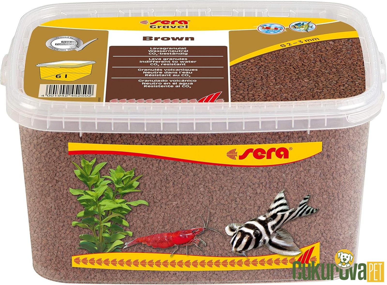 Sera Gravel Brown Akvaryum Kumu Kahverengi 2 - 3 Mm / 6 L