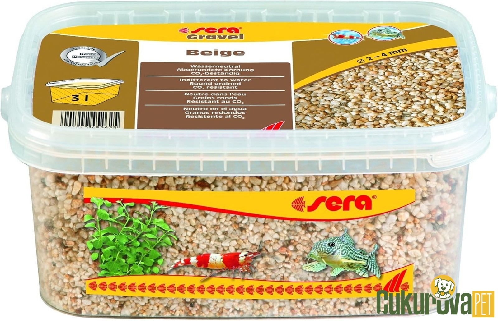 Sera Gravel Beige Akvaryum Kumu Bej 2 - 4 Mm / 3 L