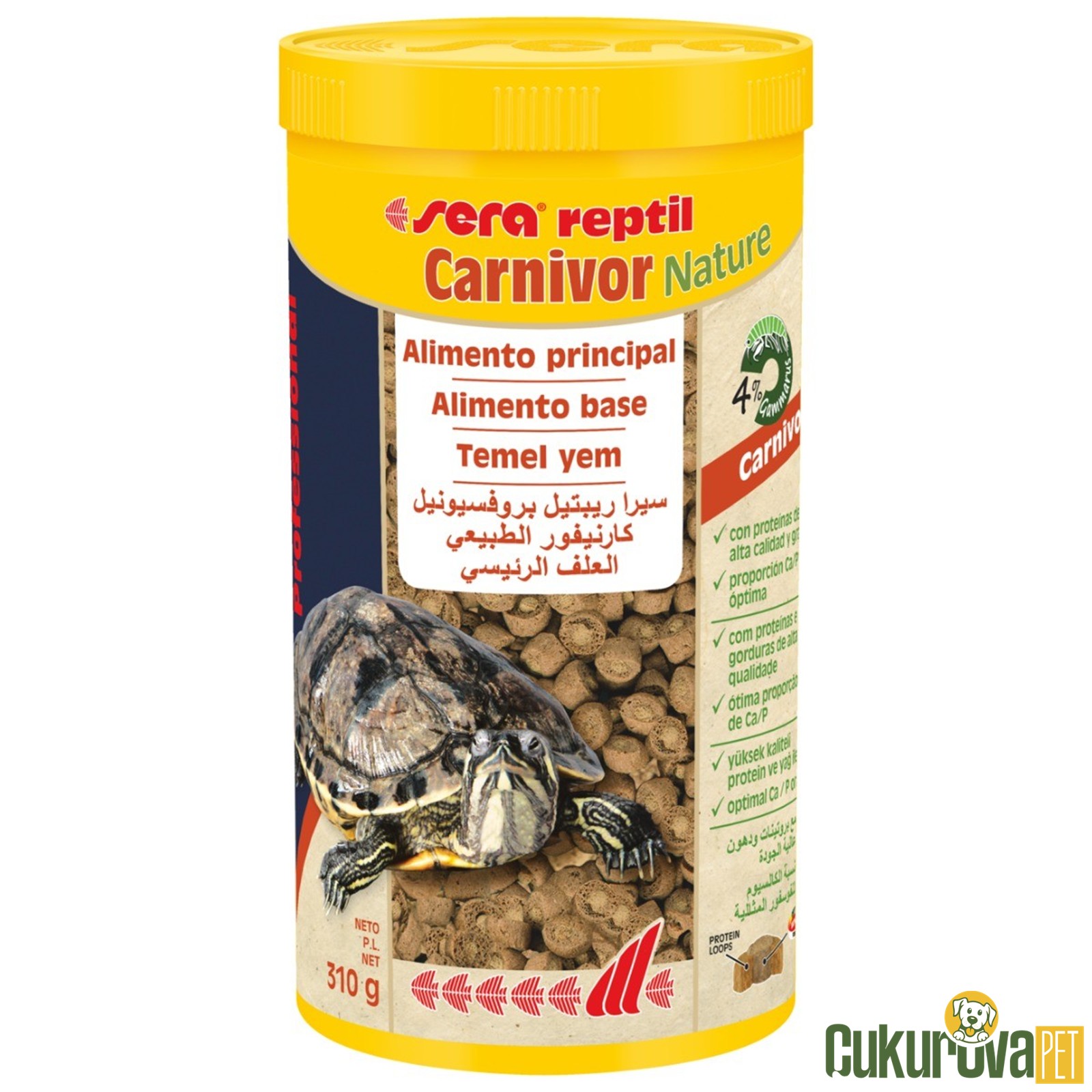 Sera Reptil Carnivor Nature Kaplumbağa Yemi 1 L - 310 Gr