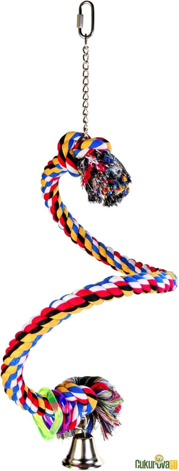 Trixie Asılabilir Renkli Spiral Papağan Oyuncağı 50 Cm