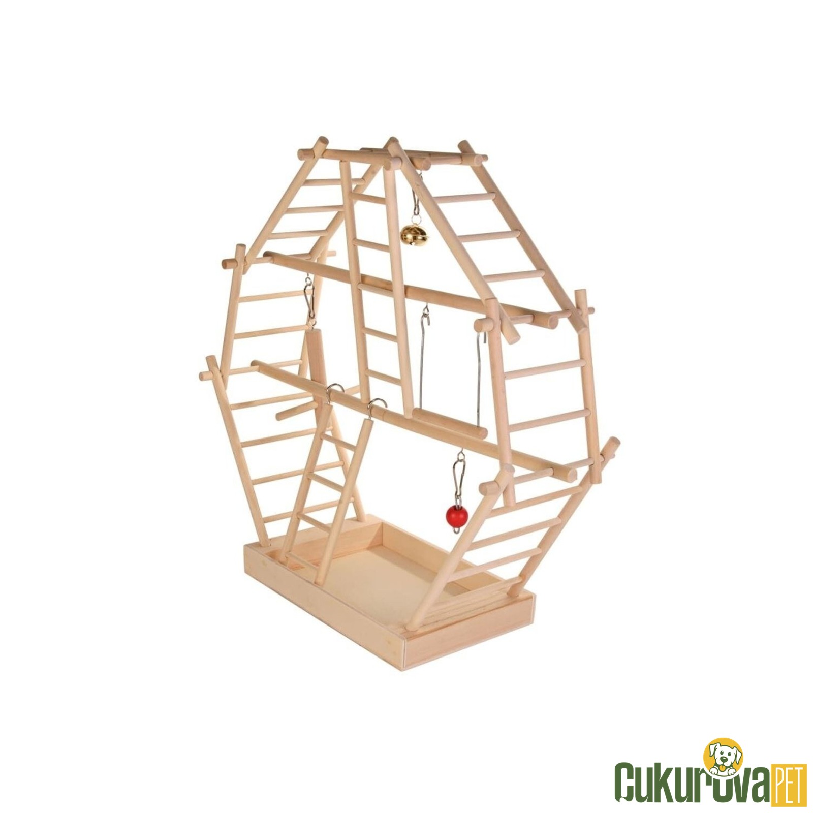 Trixie Ahşap Kuş Oyun Alanı 44 x 44 x 16 Cm