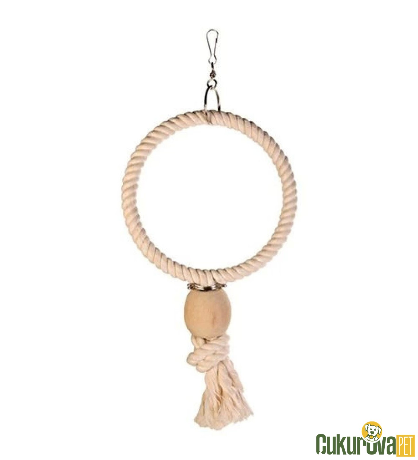 Trixie Ahşap Toplu Koton Papağan Salıncağı 16 Cm