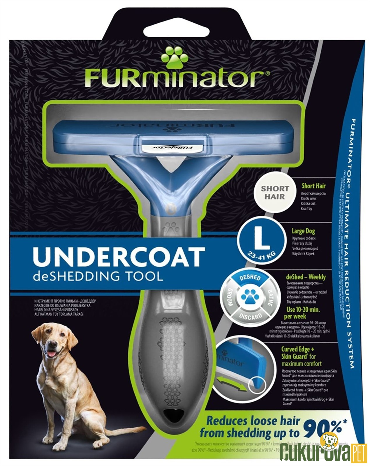 Furminator UnderCoat Uzun Tüylü Köpek Tarağı L - 9.5 Cm