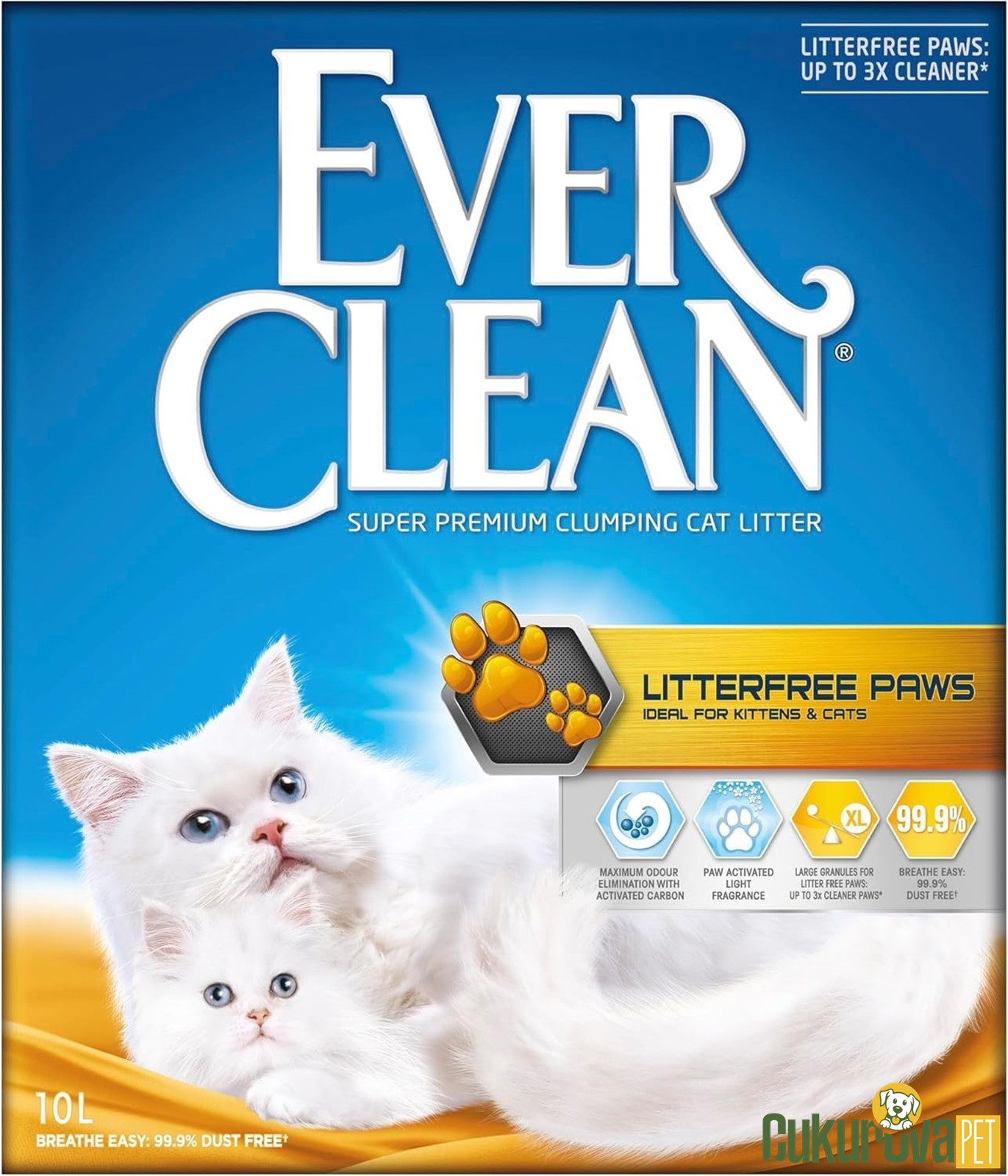 Ever Clean Litterfree Paws Bentonit Kedi Kumu 10 L