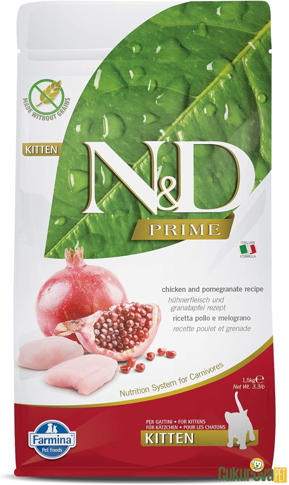N&D Prime Kitten Tavuklu Ve Narlı Yavru Kedi Maması 1.5 Kg