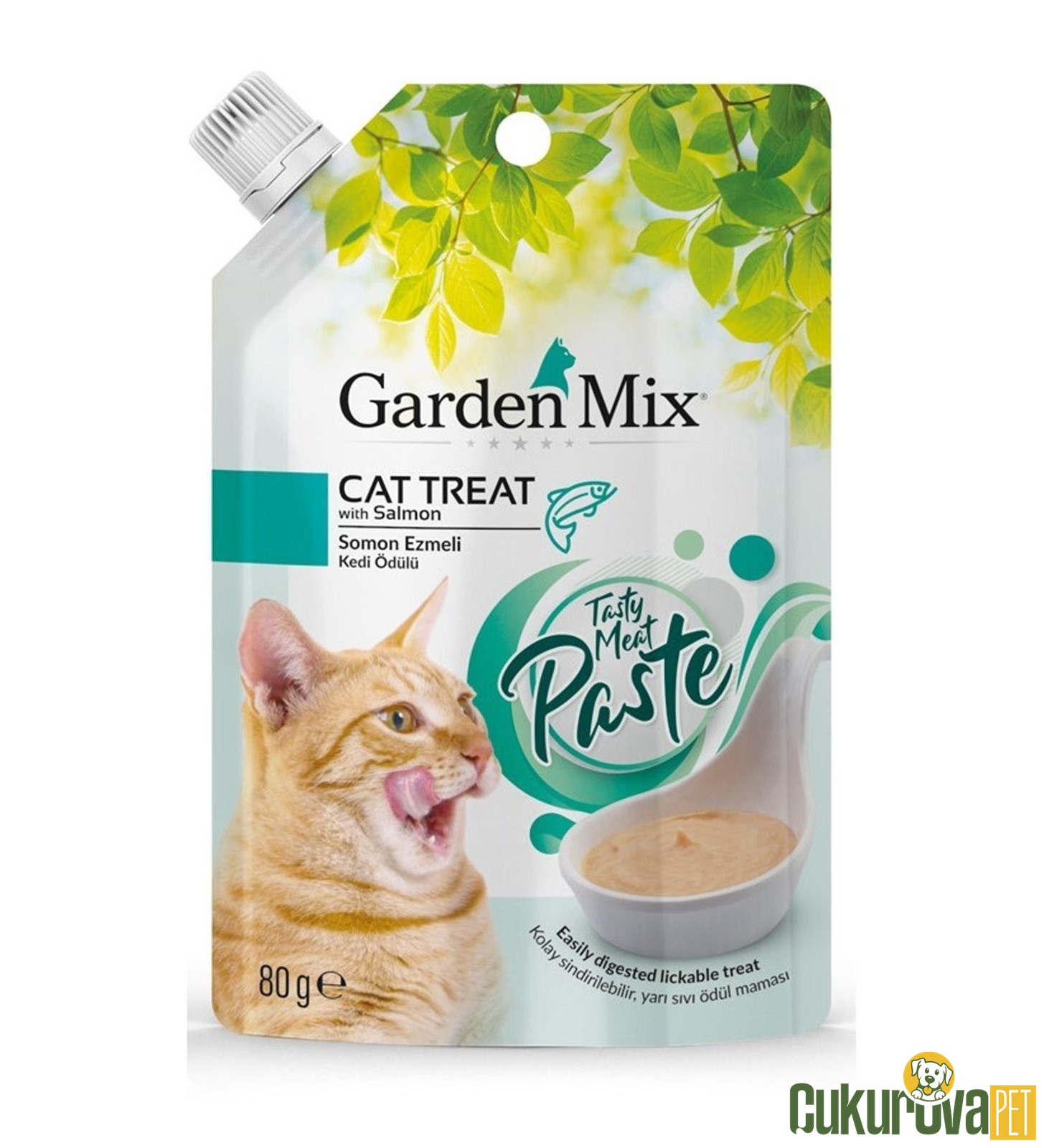 GardenMix Cat Treat Somonlu Ezme Kedi Ödül Maması 80 Gr