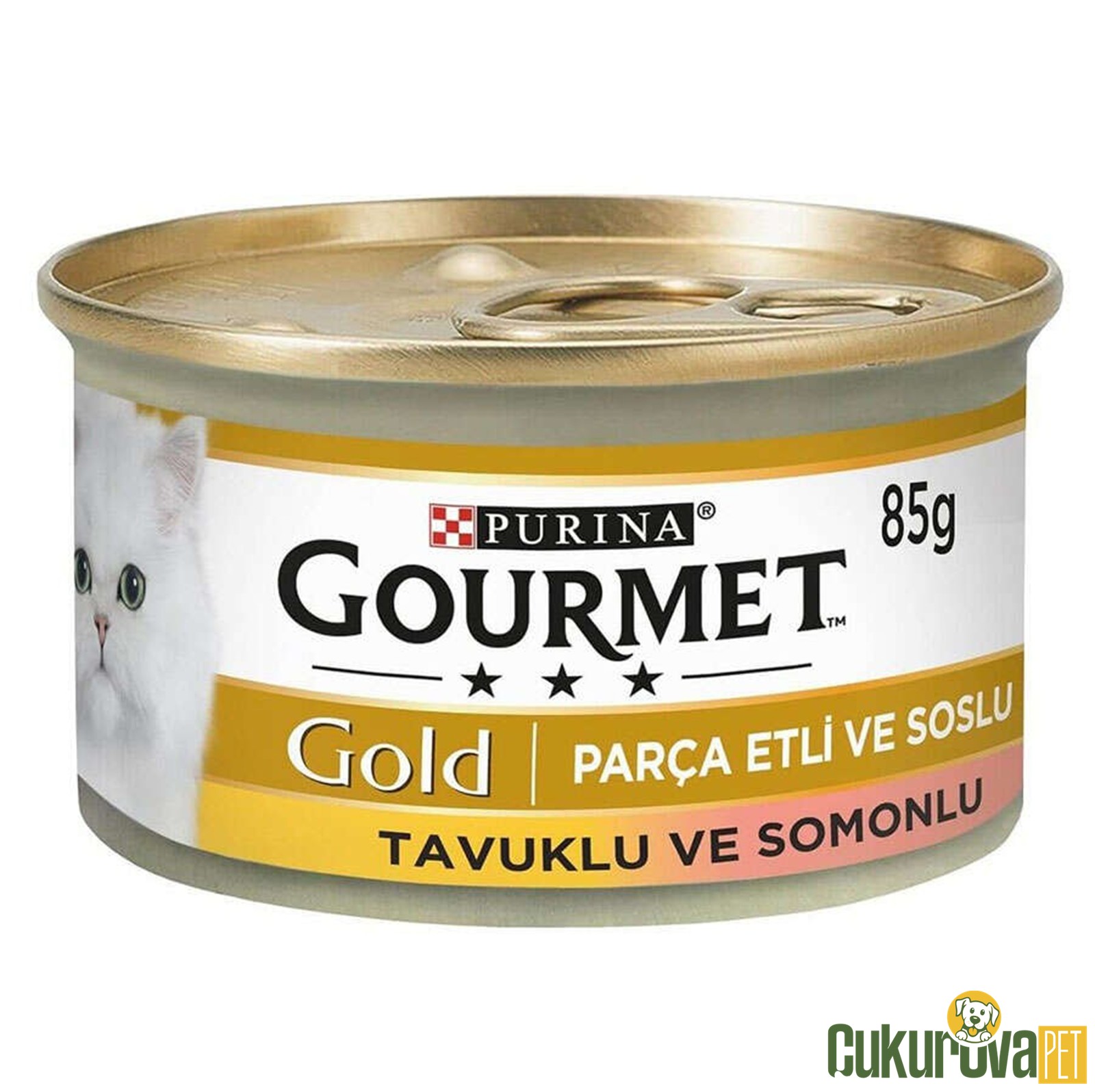 Gourmet Gold Somonlu ve Tavuklu Yetişkin Kedi Yaş Maması 85 Gr