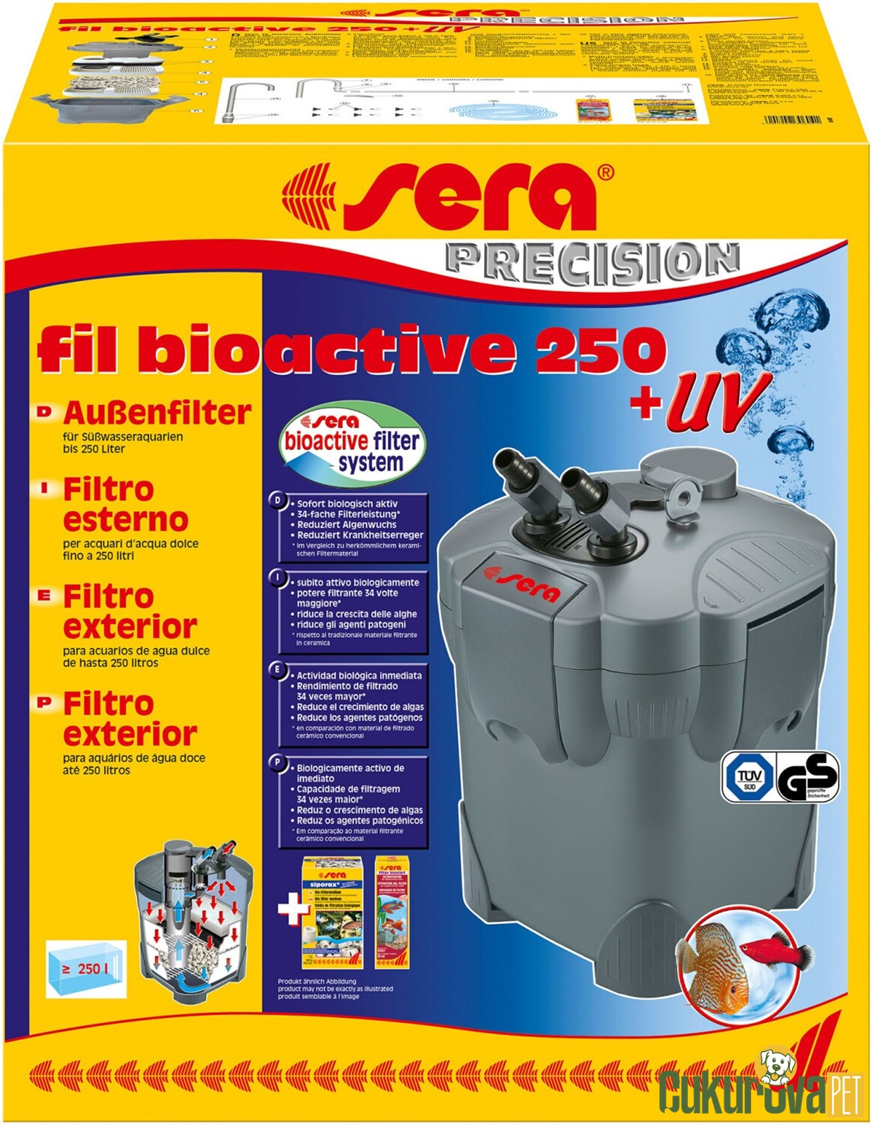 Sera Fil Bioactive 250+Uv Akvaryum Dış Filtre