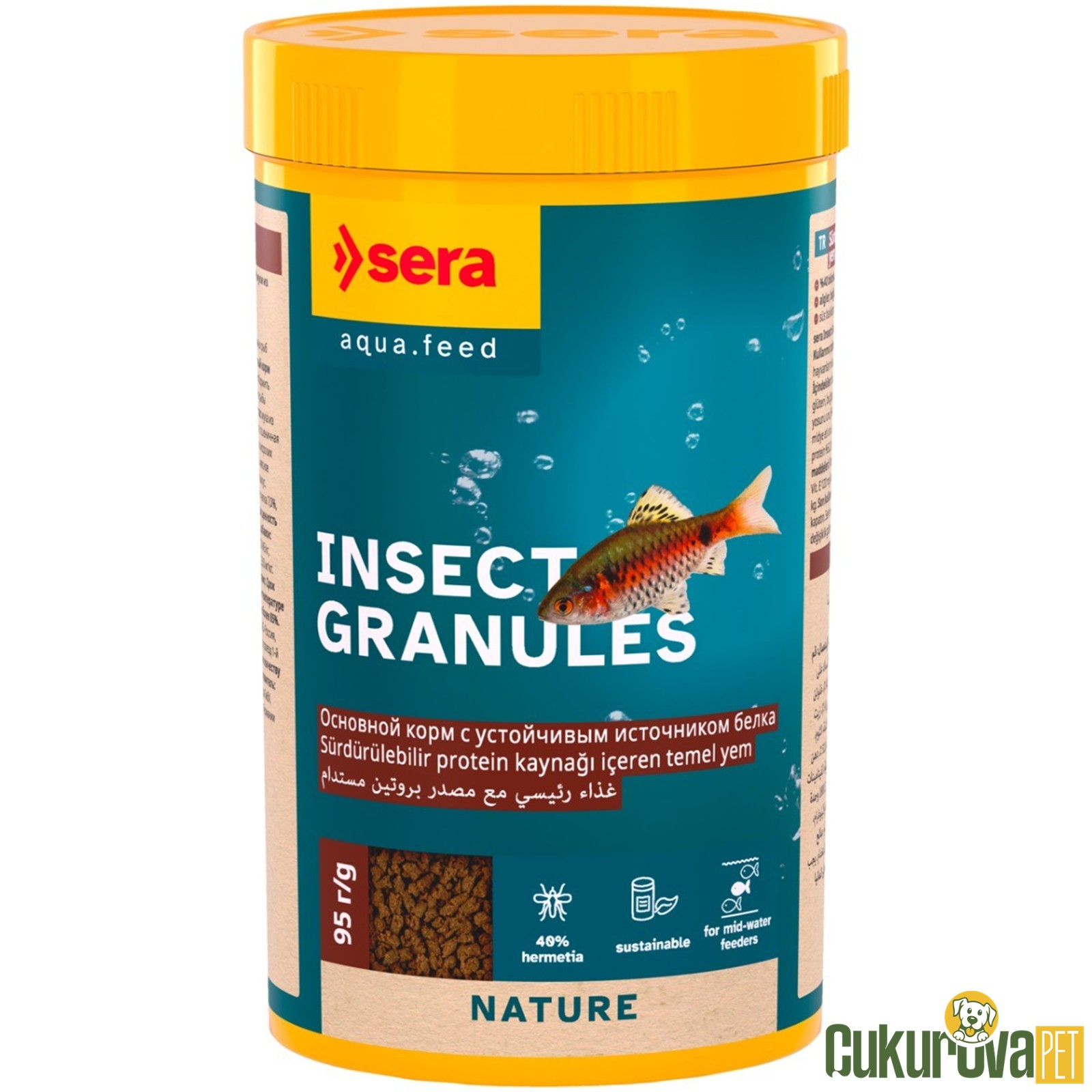 Sera Insect Granules Nature Granül Yem 250 Ml - 95 Gr
