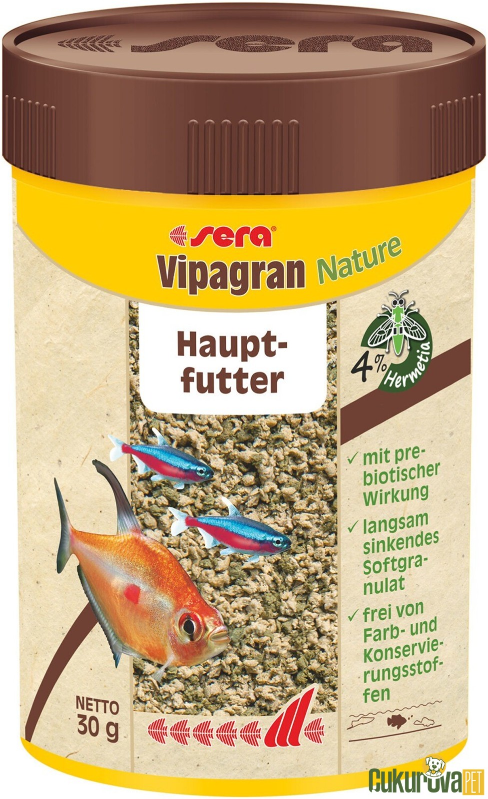 Sera Vipagran Nature Granül Yem 100 Ml - 30 Gr