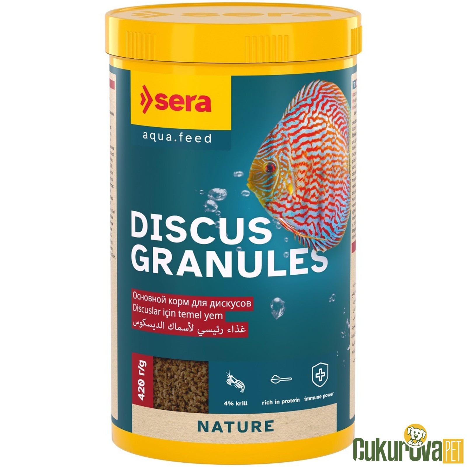 Sera Discus Granules Nature Granül Yem 1000 Ml - 420 Gr