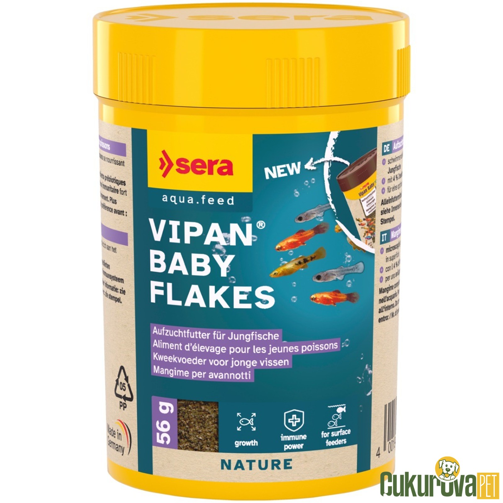 Sera Vipan Baby Flakes Pul Yem 100 Ml - 56 Gr