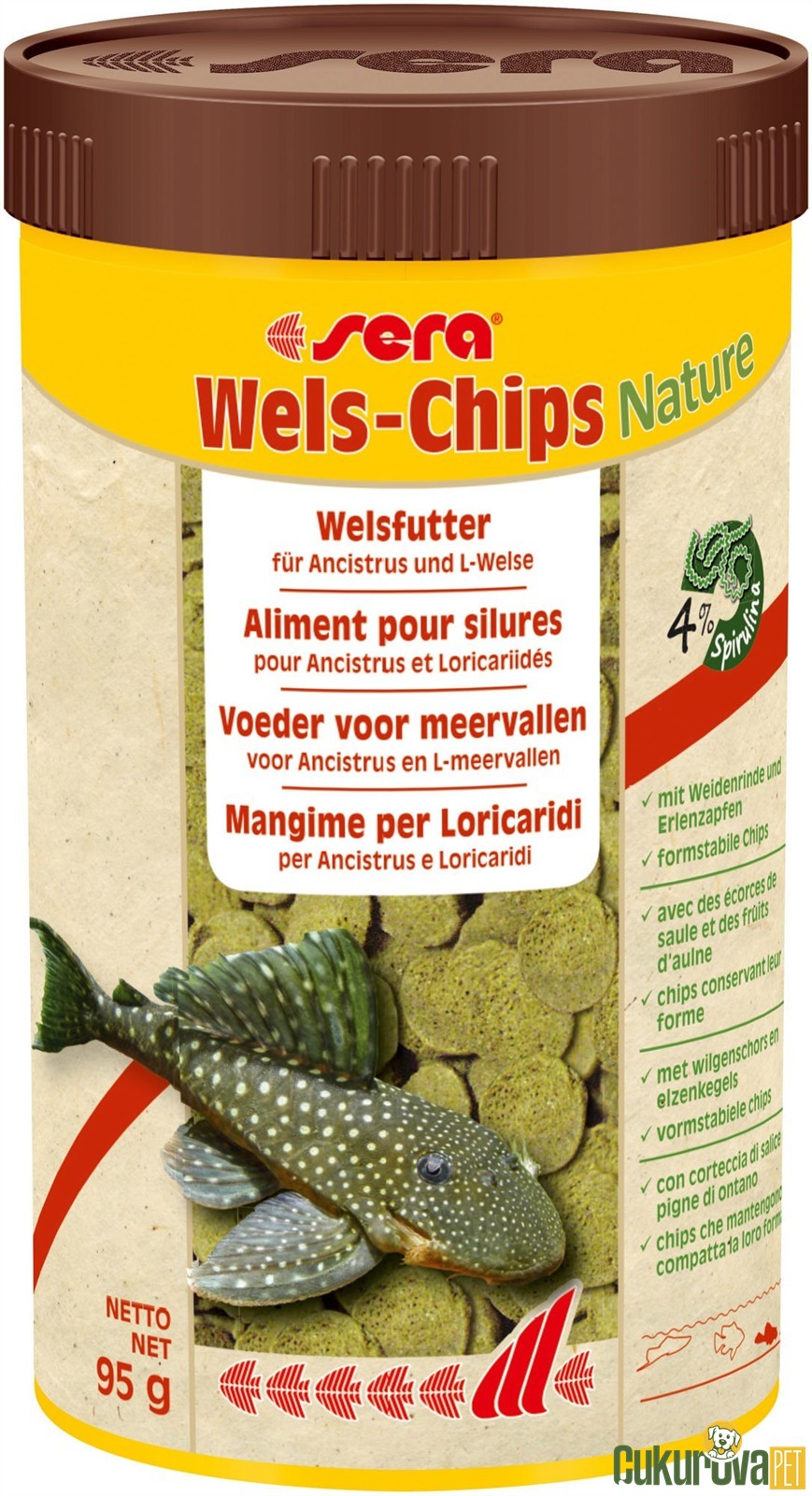 Sera Wels-Chips Nature Pul Yem 250 Ml - 95 Gr