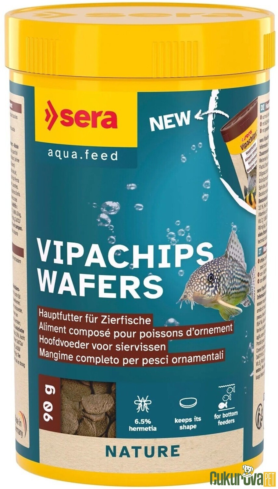 Sera Vipachips Wafers Nature Pul Yem 250 Ml - 90 Gr