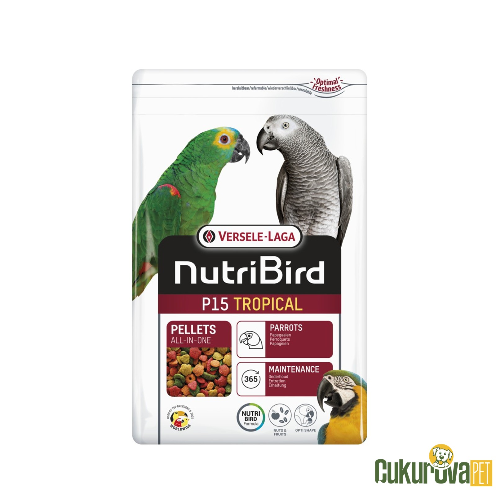 Versele Laga NutriBird P15 Tropical Pellets Papağan Yemi 1 Kg