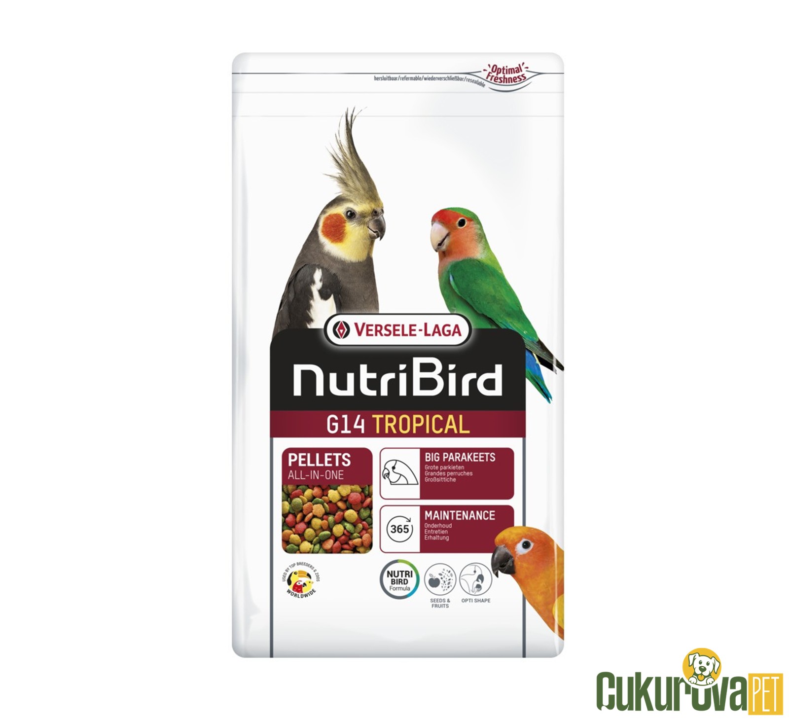 Versele Laga NutriBird G14 Tropical Pellets Pareket Yemi 1 Kg