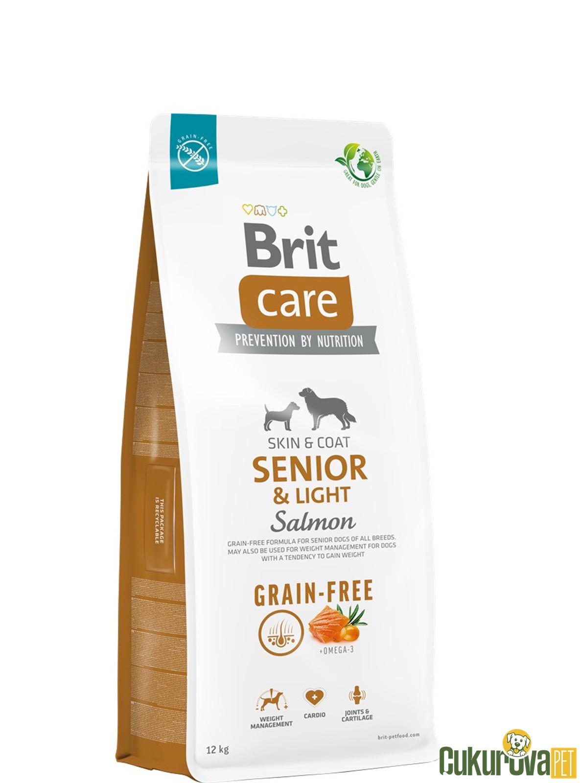 Brit Care Skin&Coat Senior&Light Somonlu Yaşlı Köpek Maması 12 Kg
