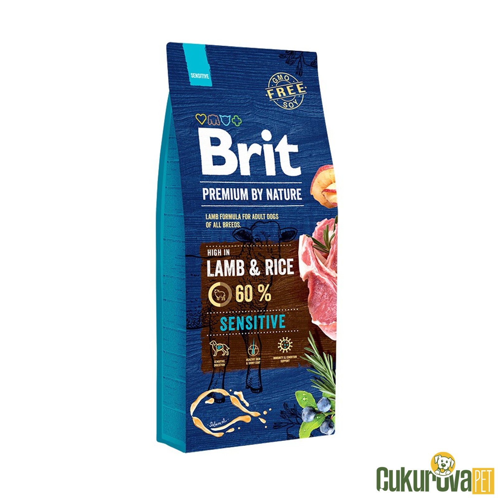 Brit Premium By Nature Sensitive Kuzulu Ve Pirinçli Yetişkin Köpek Maması 15 Kg