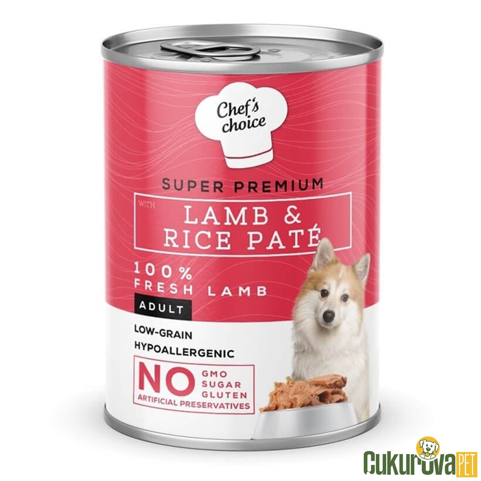 Chef's Choice Super Premium Adult Kuzulu ve Pirinçli Yetişkin Köpek Yaş Maması 400 Gr