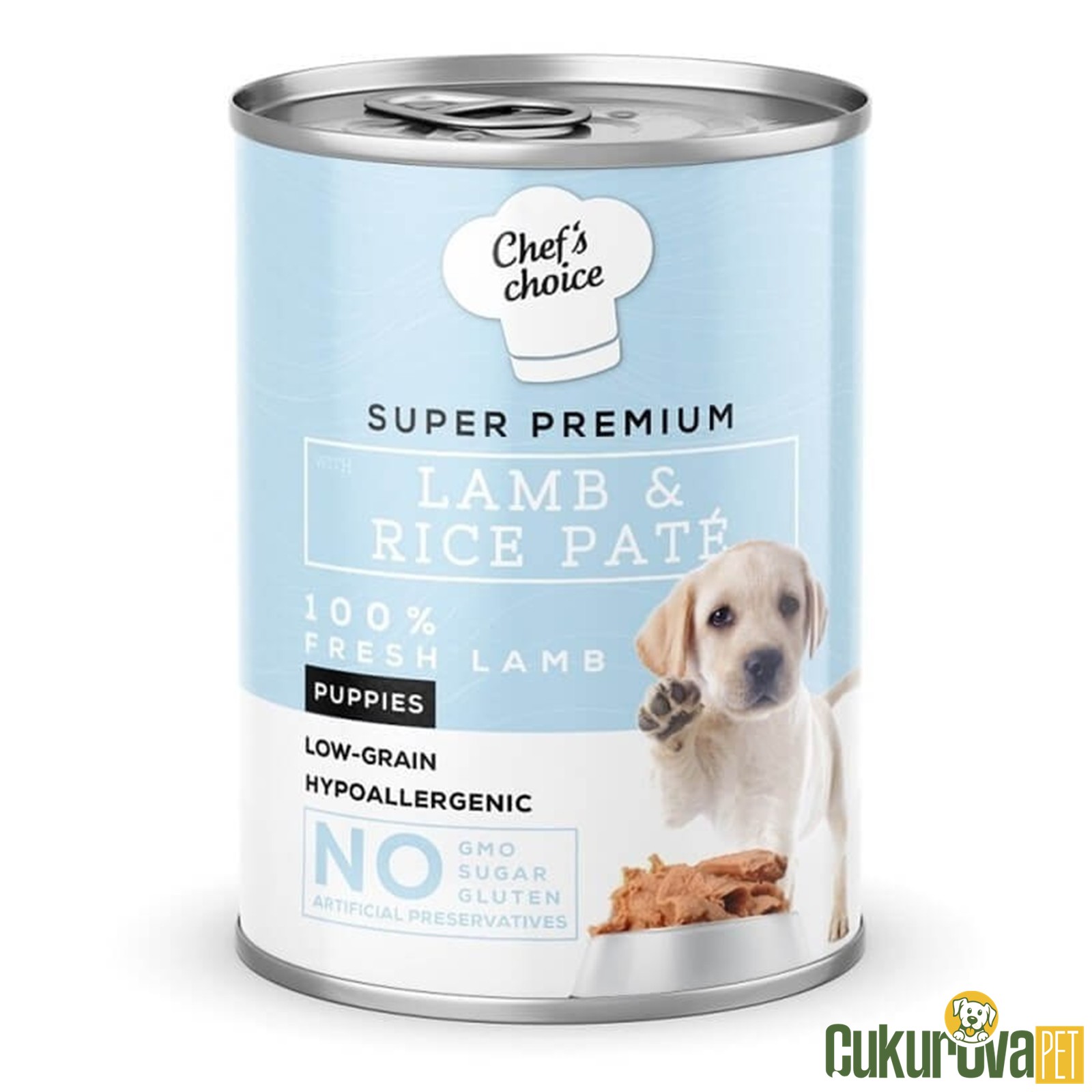 Chef's Choice Super Premium Puppy Kuzulu ve Pirinçli Yavru Köpek Yaş Maması 400 Gr