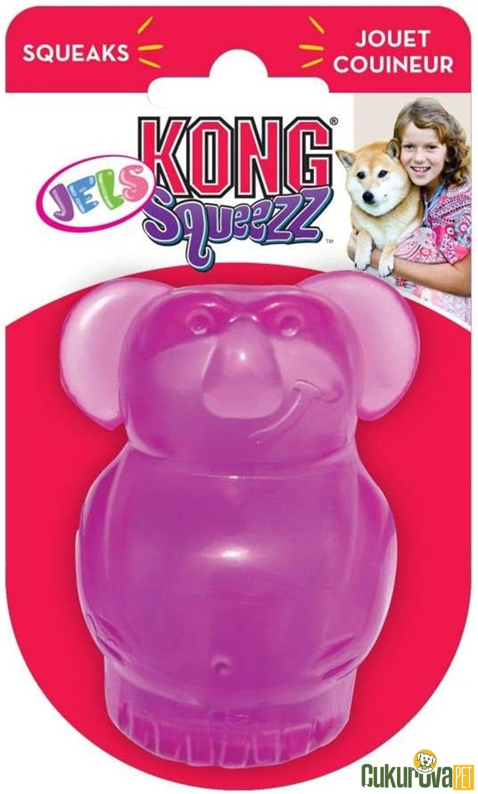 Kong Squeezz Jels Sesli Köpek Oyuncağı Karışık Renkli - L / 9.5 Cm